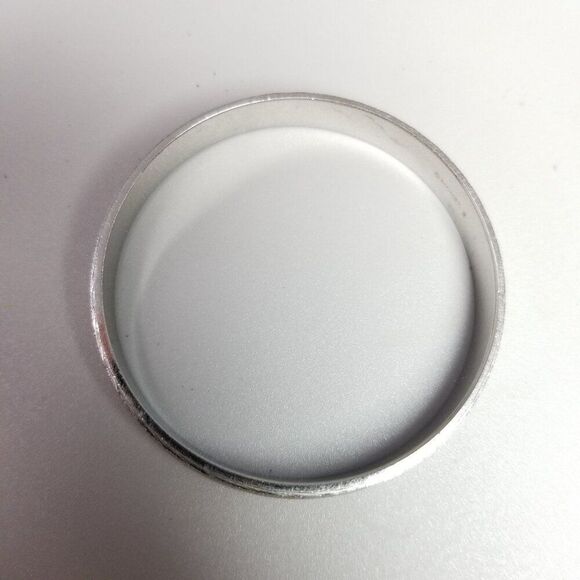 Vintage Monet Starburst Design Silver Tone Round Bangle Bracelet, Signed Estate - Picture 4 of 7